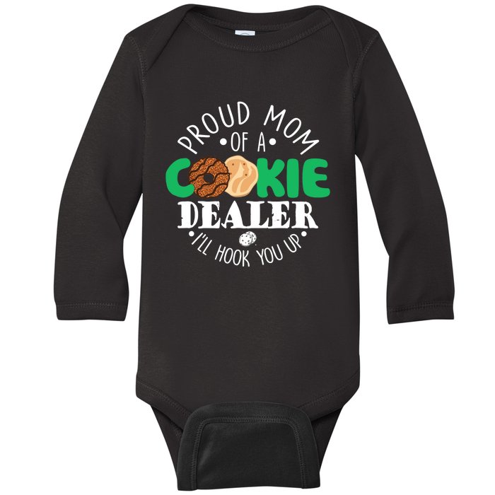 Proud Mom Of A Cookie Dealer Girl Troop Leader Matching Baby Long Sleeve Bodysuit