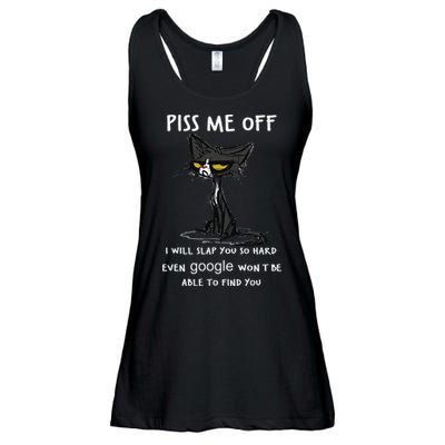 Piss Me Off I Will Slap You So Hard Black Cat Ladies Essential Flowy Tank