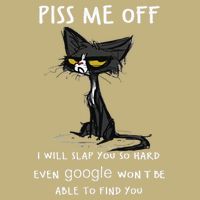 Piss Me Off I Will Slap You So Hard Black Cat Cooling Performance Crew T-Shirt