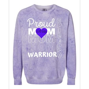 Proud Mom Of A Epilepsy Warrior Colorblast Crewneck Sweatshirt