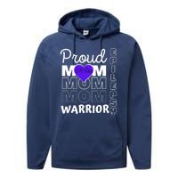 Proud Mom Of A Epilepsy Warrior Performance Fleece Hoodie