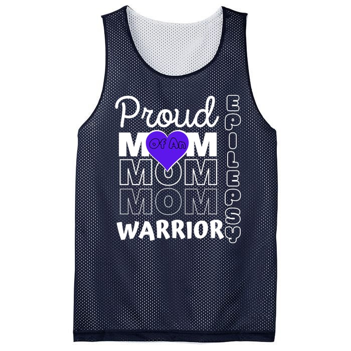 Proud Mom Of A Epilepsy Warrior Mesh Reversible Basketball Jersey Tank