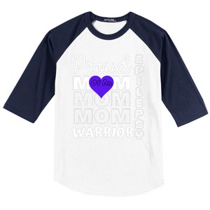 Proud Mom Of A Epilepsy Warrior Baseball Sleeve Shirt