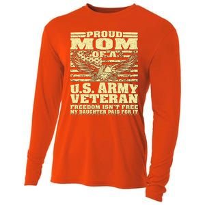 Proud Mom Of An Army Veteran My Daughter Paid For It Gift Funny Gift Cooling Performance Long Sleeve Crew