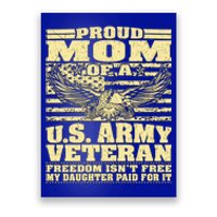 Proud Mom Of An Army Veteran My Daughter Paid For It Gift Funny Gift Poster