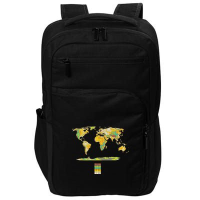 Physical Map Of The World Names Of The Continents Oceans Impact Tech Backpack