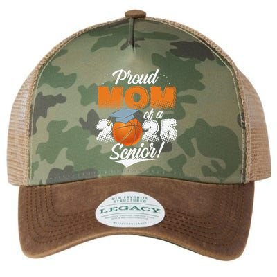 Proud Mom Of A 2025 Senior Graduate Basketball Gift Legacy Tie Dye Trucker Hat