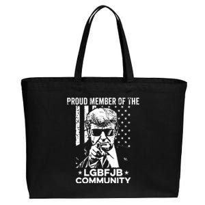 Proud Member Of The LGBFJB Community Conservative Anti Biden Cotton Canvas Jumbo Tote