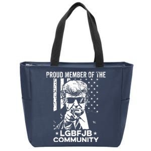 Proud Member Of The LGBFJB Community Conservative Anti Biden Zip Tote Bag