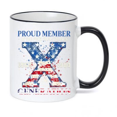 Proud Member Of The Fuck Your Feelings Gen X Usa 11oz Black Color Changing Mug