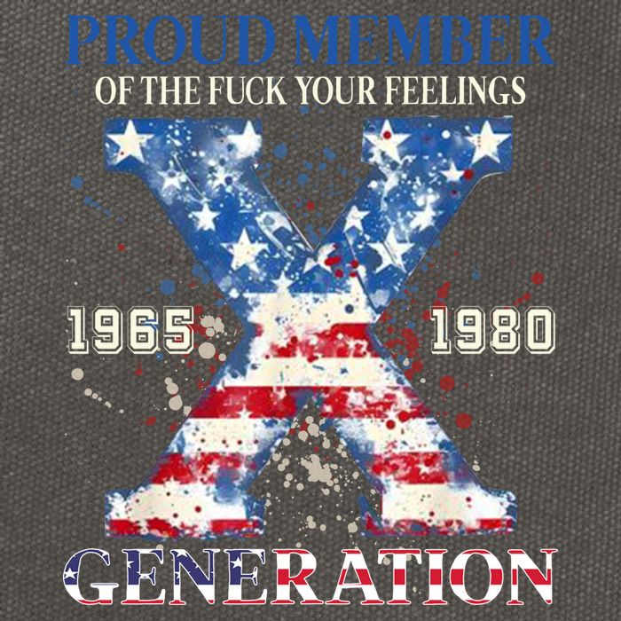 Proud Member Of The Fuck Your Feelings Gen X Usa Cotton Canvas Backpack