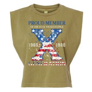 Proud Member Of The Fuck Your Feelings Gen X Usa Garment-Dyed Women's Muscle Tee