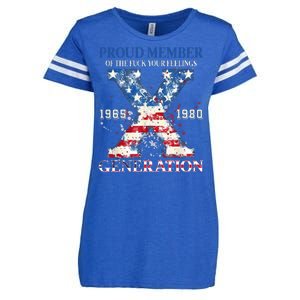 Proud Member Of The Fuck Your Feelings Gen X Usa Enza Ladies Jersey Football T-Shirt