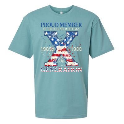 Proud Member Of The Fuck Your Feelings Gen X Usa Sueded Cloud Jersey T-Shirt