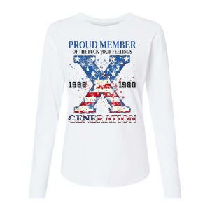 Proud Member Of The Fuck Your Feelings Gen X Usa Womens Cotton Relaxed Long Sleeve T-Shirt