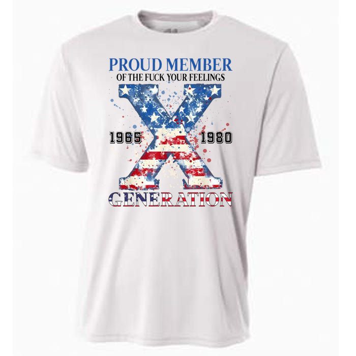 Proud Member Of The Fuck Your Feelings Gen X Usa Cooling Performance Crew T-Shirt