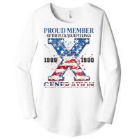 Proud Member Of The Fuck Your Feelings Gen X Usa Women's Perfect Tri Tunic Long Sleeve Shirt