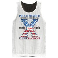 Proud Member Of The Fuck Your Feelings Gen X Usa Mesh Reversible Basketball Jersey Tank