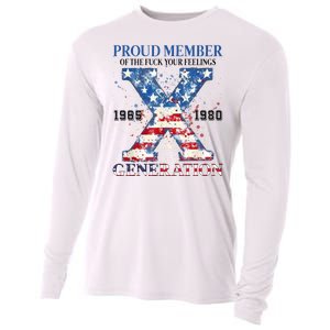 Proud Member Of The Fuck Your Feelings Gen X Usa Cooling Performance Long Sleeve Crew