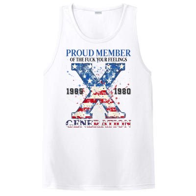 Proud Member Of The Fuck Your Feelings Gen X Usa PosiCharge Competitor Tank