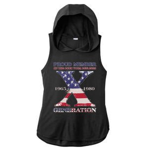 Proud Member Of The Fuck Your Feelings Generation 1965 1980 Gen X Ladies PosiCharge Tri-Blend Wicking Draft Hoodie Tank