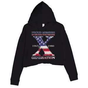 Proud Member Of The Fuck Your Feelings Generation 1965 1980 Gen X Crop Fleece Hoodie