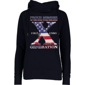 Proud Member Of The Fuck Your Feelings Generation 1965 1980 Gen X Womens Funnel Neck Pullover Hood