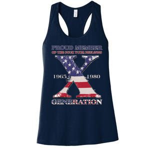 Proud Member Of The Fuck Your Feelings Generation 1965 1980 Gen X Women's Racerback Tank