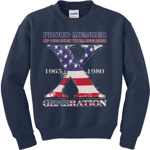 Proud Member Of The Fuck Your Feelings Generation 1965 1980 Gen X Kids Sweatshirt