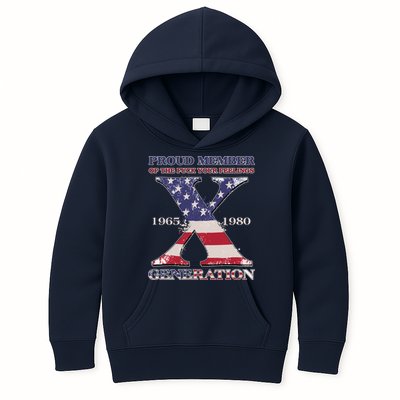 Proud Member Of The Fuck Your Feelings Generation 1965 1980 Gen X Kids Hoodie