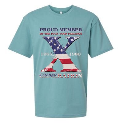 Proud Member Of The Fuck Your Feelings Generation 1965 1980 Gen X Sueded Cloud Jersey T-Shirt