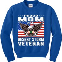 Proud Mom Of Desert Storm Veteran Persian Gulf War Veterans Cute Gift Kids Sweatshirt