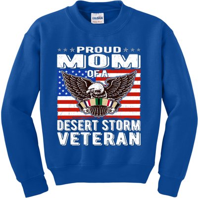 Proud Mom Of Desert Storm Veteran Persian Gulf War Veterans Cute Gift Kids Sweatshirt