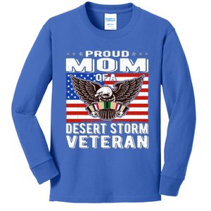 Proud Mom Of Desert Storm Veteran Persian Gulf War Veterans Cute Gift Kids Long Sleeve Shirt