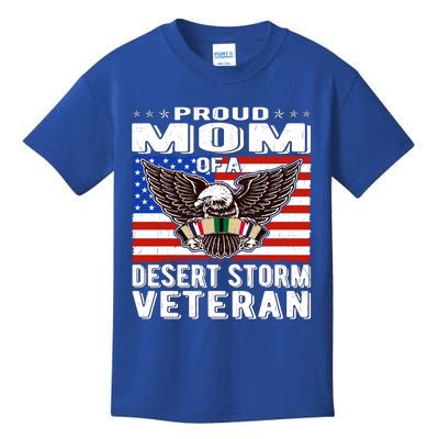 Proud Mom Of Desert Storm Veteran Persian Gulf War Veterans Cute Gift Kids T-Shirt