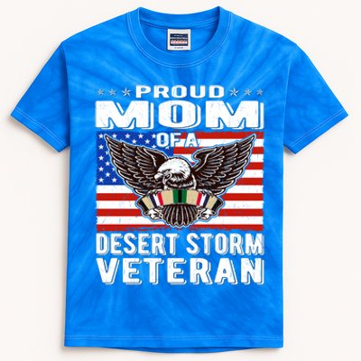 Proud Mom Of Desert Storm Veteran Persian Gulf War Veterans Cute Gift Kids Tie-Dye T-Shirt