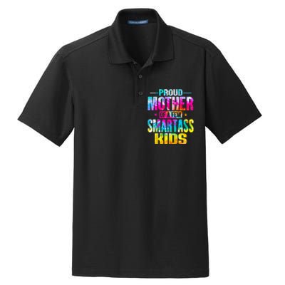 Proud Mother Of A Few Smartass Kidss MotherS Day Dry Zone Grid Polo