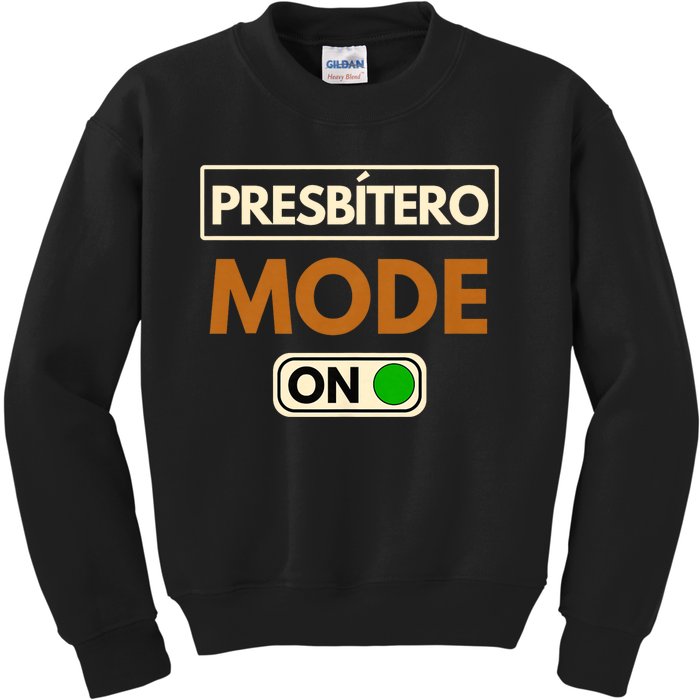 PresbíTero Mode On Christianity Minister And Church Deacon Kids Sweatshirt