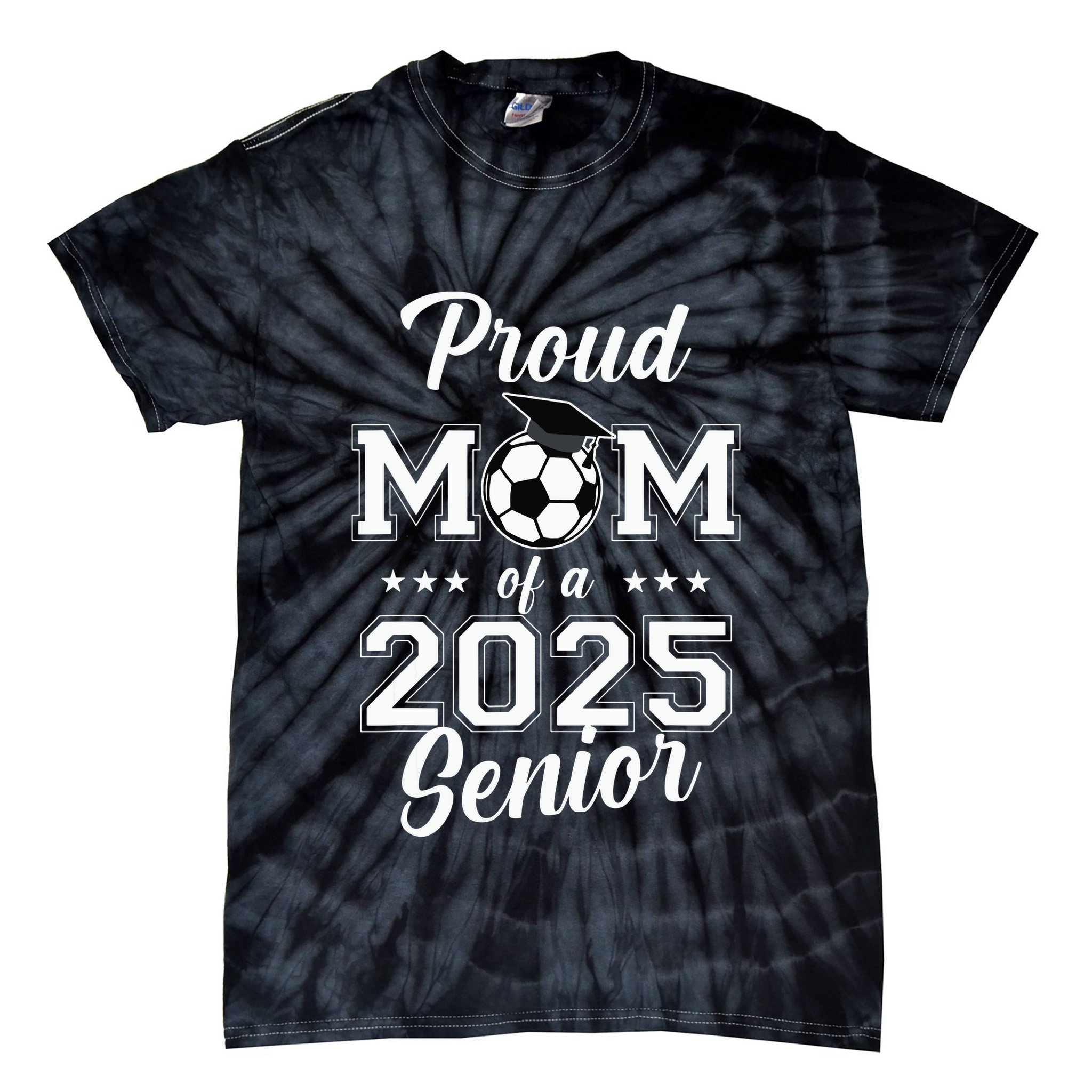 Proud Mom Of A 2025 Senior Tie-Dye T-Shirt