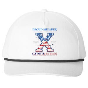 Proud Member Of The Fuck Your Feelings Gen X Usa 4th Of July Snapback Five-Panel Rope Hat