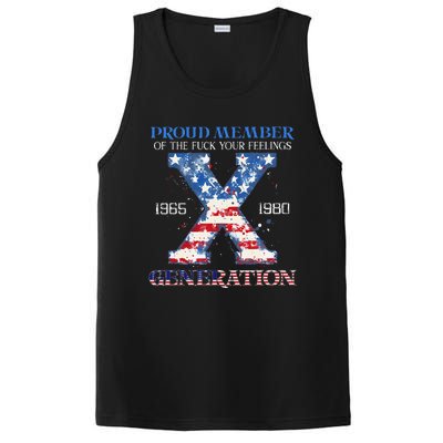 Proud Member Of The Fuck Your Feelings Gen X Usa 4th Of July PosiCharge Competitor Tank