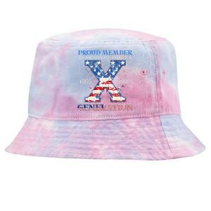 Proud Member Of The Fuck Your Feelings Gen X Usa 4th Of July Tie-Dyed Bucket Hat