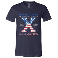 Proud Member Of The Fuck Your Feelings Gen X Usa 4th Of July V-Neck T-Shirt