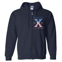 Proud Member Of The Fuck Your Feelings Gen X Usa 4th Of July Full Zip Hoodie