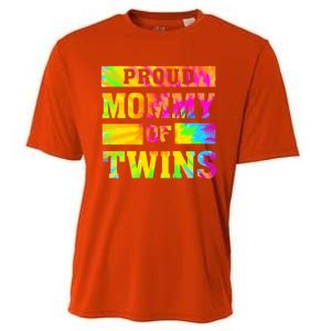 Proud Mommy Of Twins Gift Mother Twin Mom Cute Gift Cooling Performance Crew T-Shirt