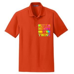 Proud Mommy Of Twins Gift Mother Twin Mom Cute Gift Dry Zone Grid Polo