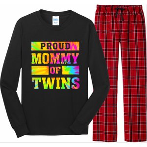 Proud Mommy Of Twins Gift Mother Twin Mom Cute Gift Long Sleeve Pajama Set