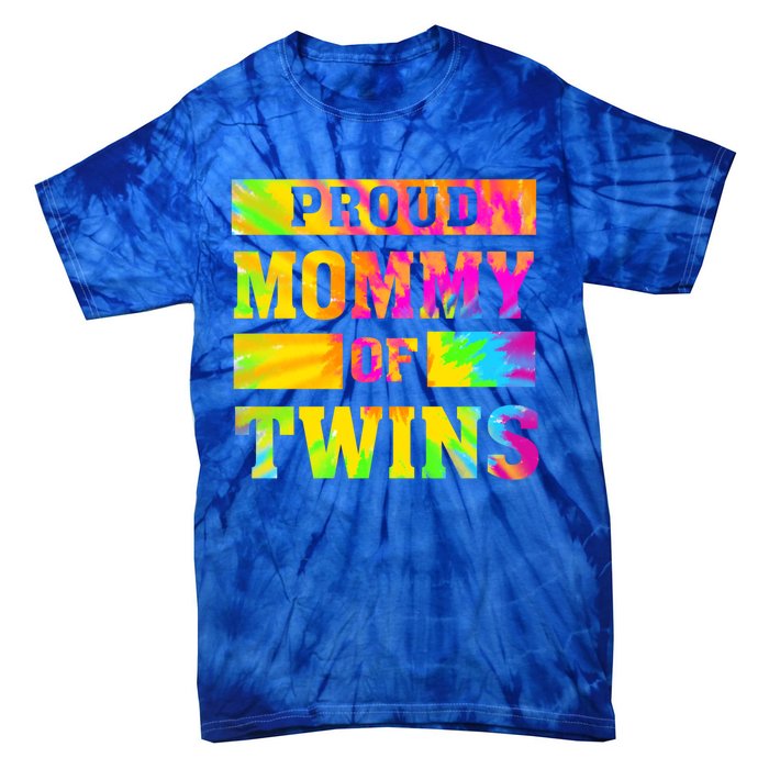 Proud Mommy Of Twins Gift Mother Twin Mom Cute Gift Tie-Dye T-Shirt