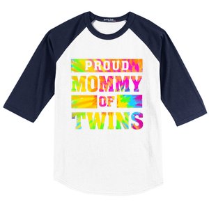 Proud Mommy Of Twins Gift Mother Twin Mom Cute Gift Baseball Sleeve Shirt