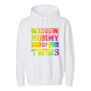 Proud Mommy Of Twins Gift Mother Twin Mom Cute Gift Garment-Dyed Fleece Hoodie